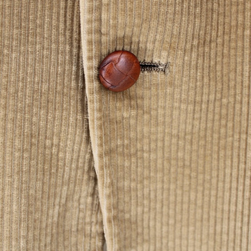 Brooks Brothers Tan Corduroy Blazer 48 Sport Coat Knot Buttons Notch Lapel Vtg - Picture 4 of 16